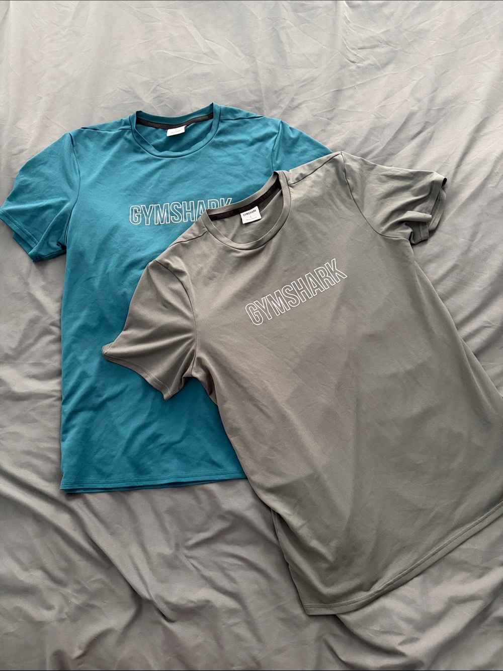 Gymshark Men’s Short-Sleeve Crew Tee - Teal & Gray